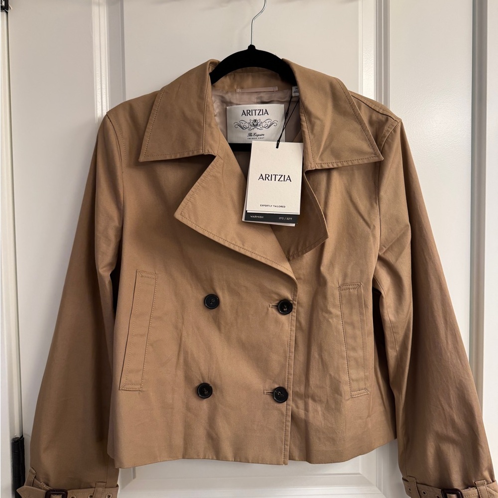 Aritzia Esquire Cropped Trench Coat NWT